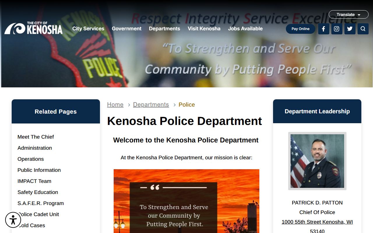 Kenosha County Booking Reports and Kenosha Police Department