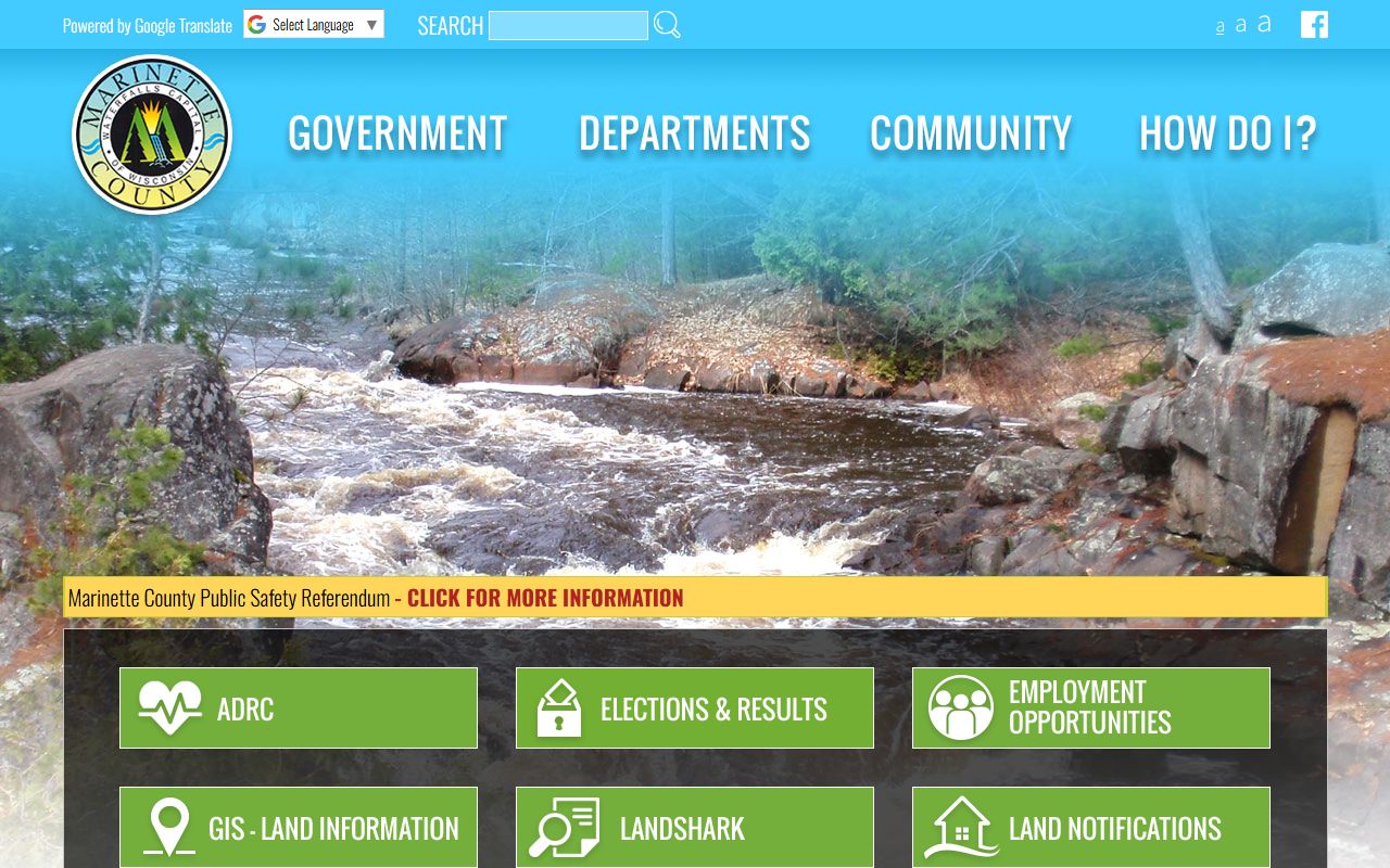 Marinette County Booking Reports and Marinette County Government