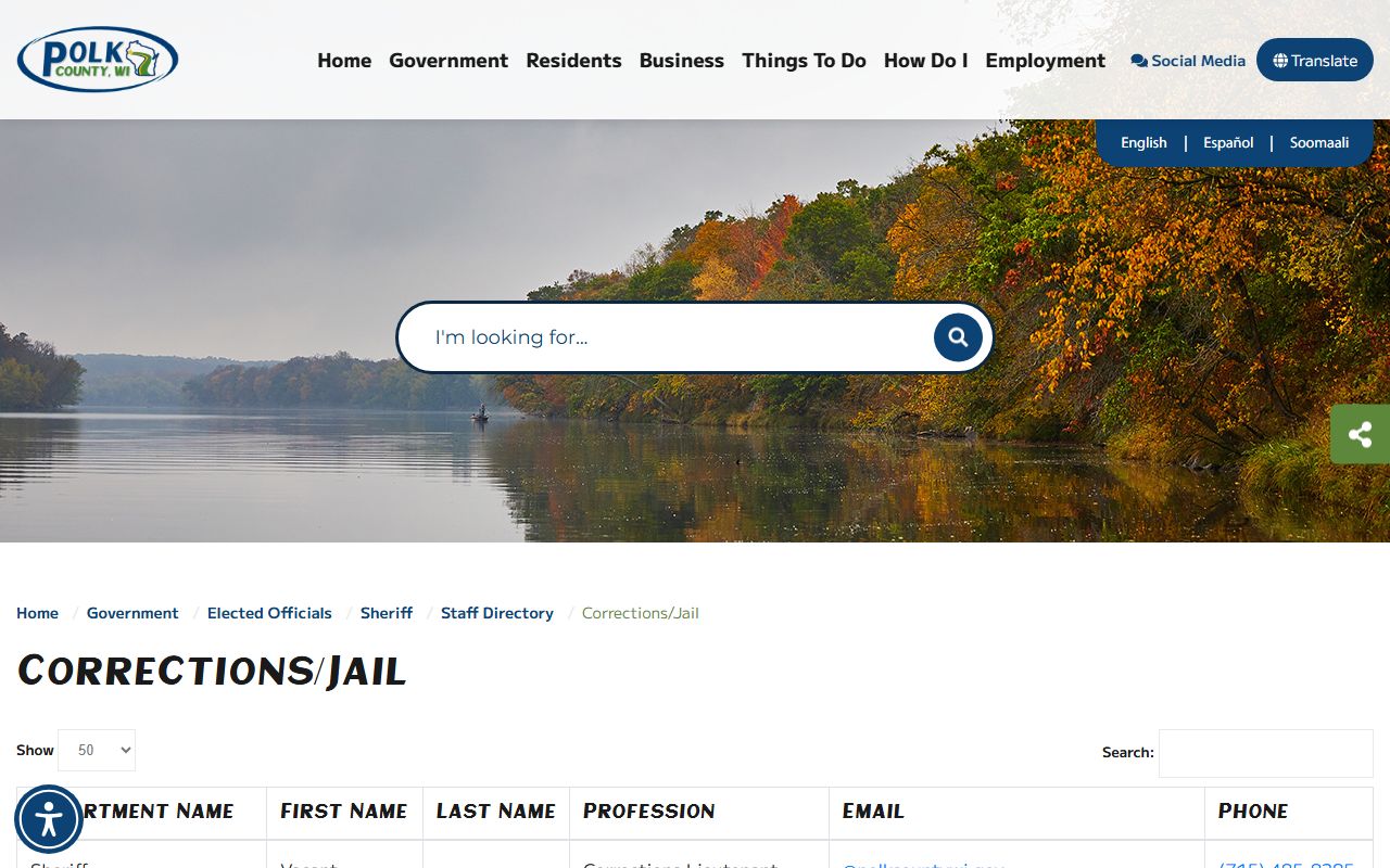 Polk County Booking Reports from the corrections jail page