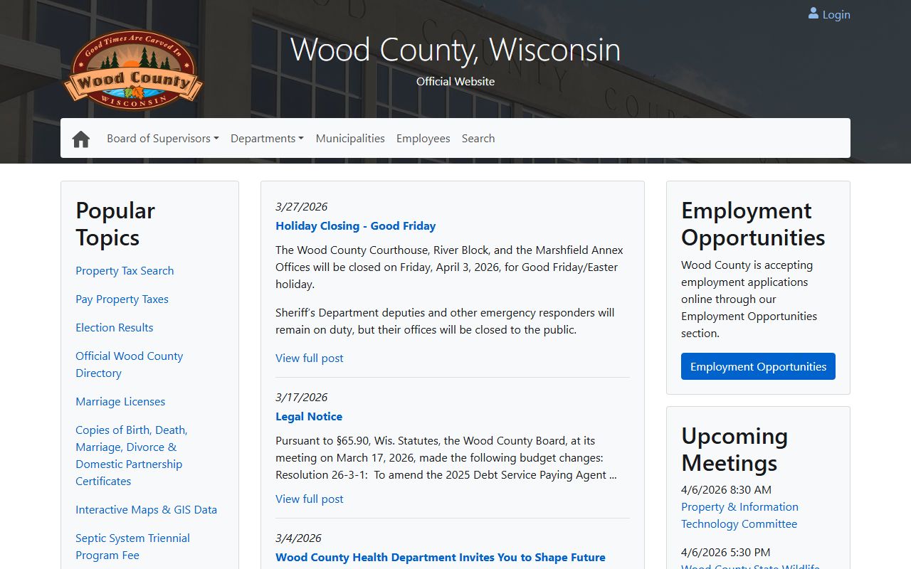 Wood County Booking Reports from Wood County government