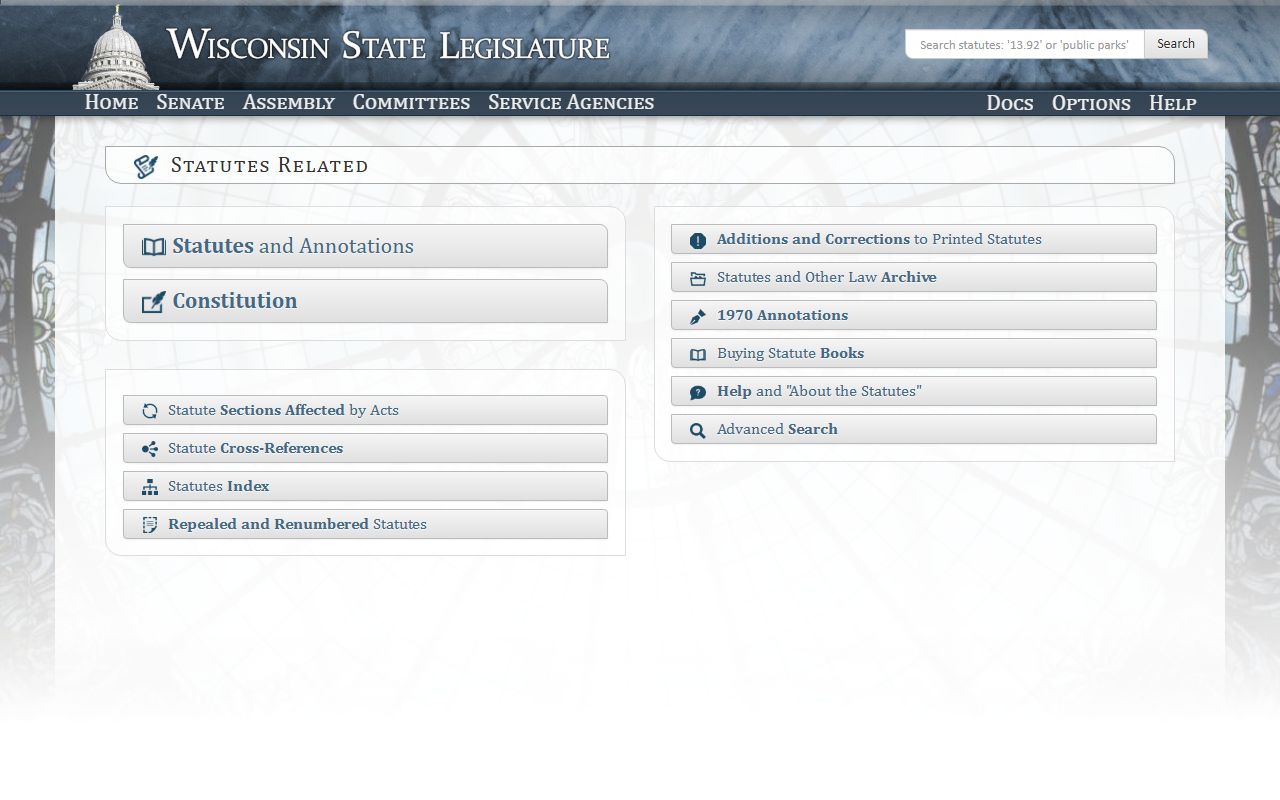 Wisconsin Booking Reports and Wisconsin State Legislature statutes